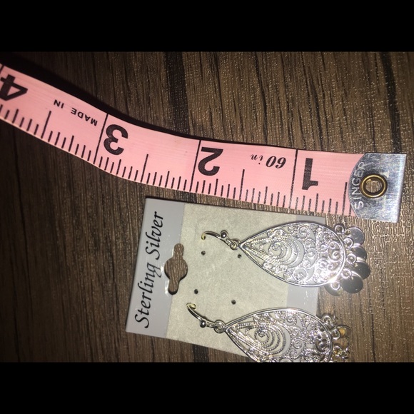 Sterling Silver chandelier hook earrings - Picture 4 of 5